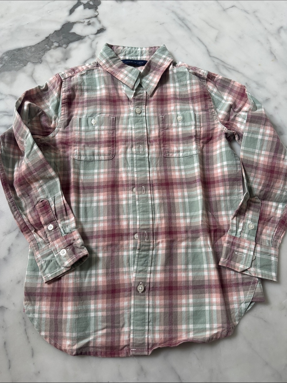 Janie and Jack Plaid Button-Down